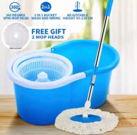 360° Rotating Head Mop with Bucket (Magic Spin Mop)