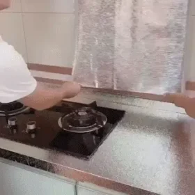 Aluminum Foil Self Adhesive Wallpaper (Pack of 2),1