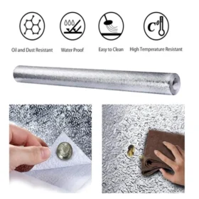 Aluminum Foil Self Adhesive Wallpaper (Pack of 2),1