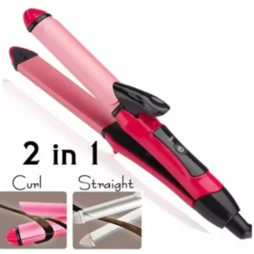 Professional Hair Straightener and Curler with ceramic plates