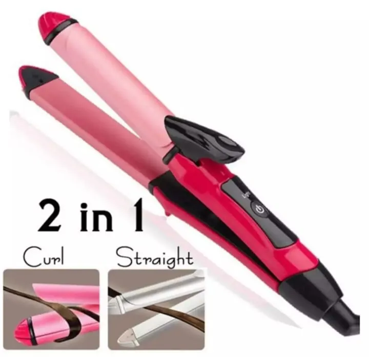 Professional Hair Straightener and Curler with ceramic plates